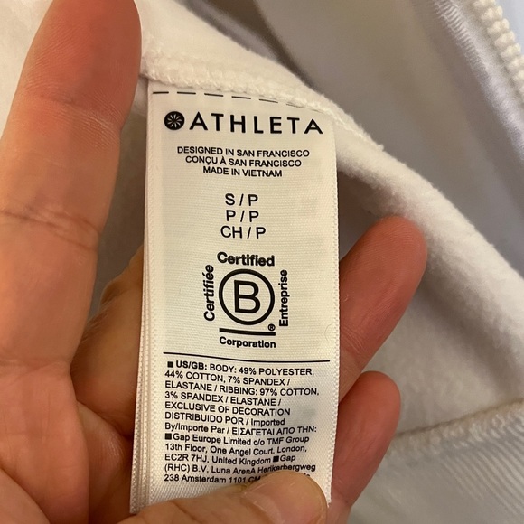 Athleta Women's White Zip Hoodie - Picture 6 of 6